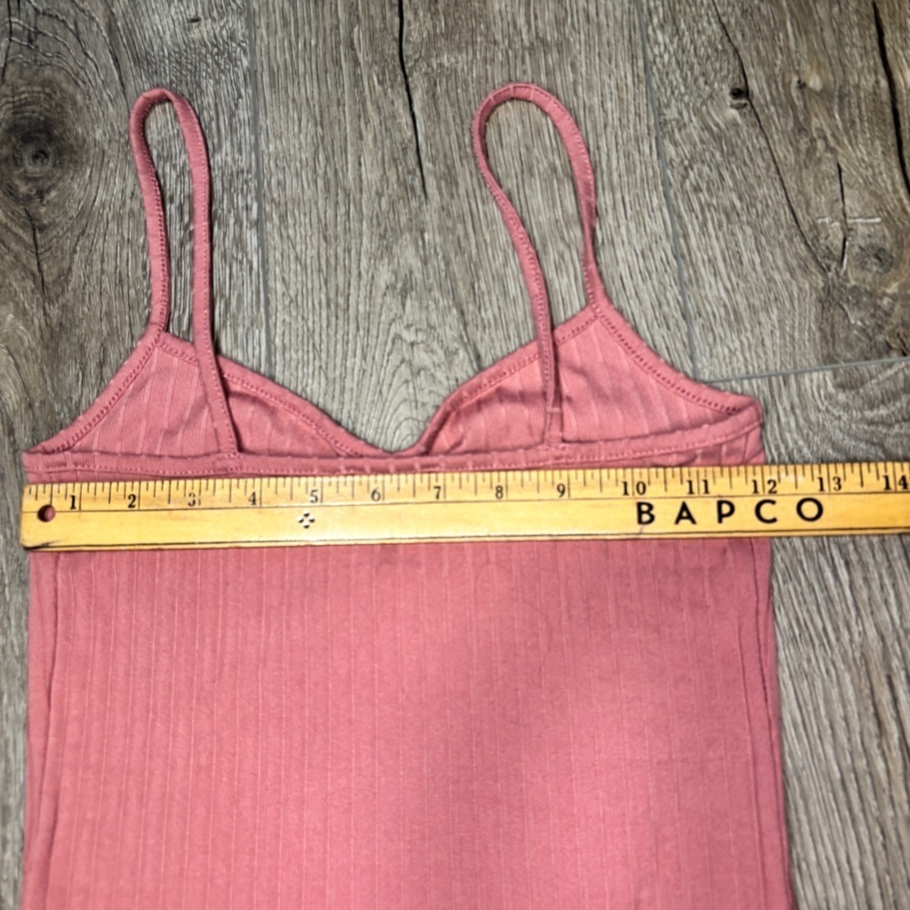 Dusty Rose Ribbed Cropped Cami Top - Ardene size Small - Picture 5 of 6